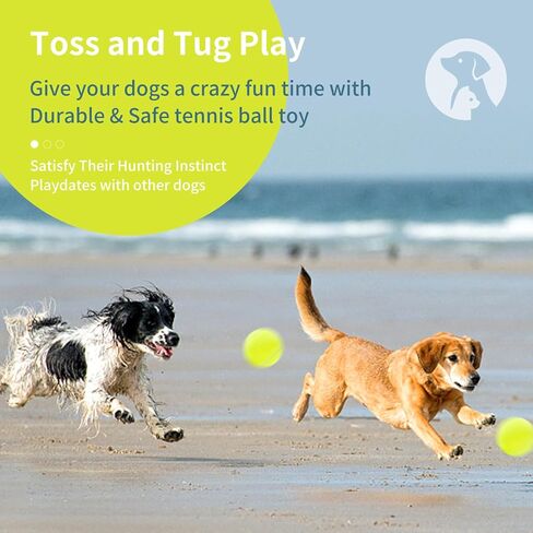 susu & wuwu Tennis Ball for Dog,Giant Large Tennis Ball for Outdoor Play Dogs, 4 inch Big Tennis Ball Dog Toy for Pet Birthday Gifts, Dog Toy Balls for Small Medium Large Dog(4 Balls) in Saudi Arabia