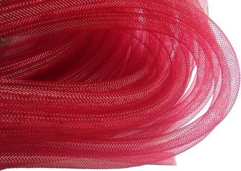 YYCRAFT One Roll 30 Yards Solid Mesh Tube Deco Flex for Wreaths Cyberlox CRIN Crafts 8mm 3/8 Inch(NO FOIL)-Brown in Kuwait