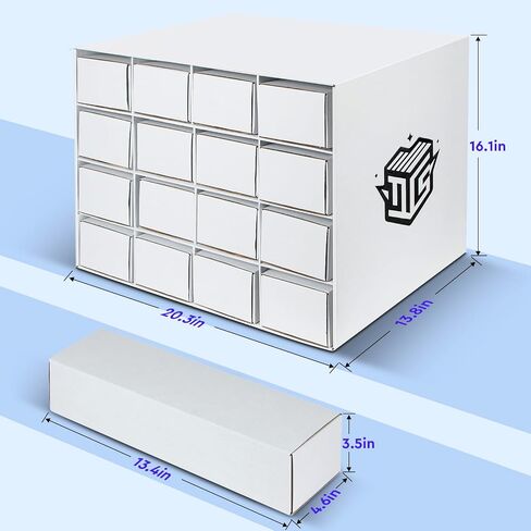 Trading Card Storage Box with 16 Boxes, Card Organizer Case holds 3000+ Top Loaders, Card Holders Collector Boxes for Sports Cards in Saudi Arabia
