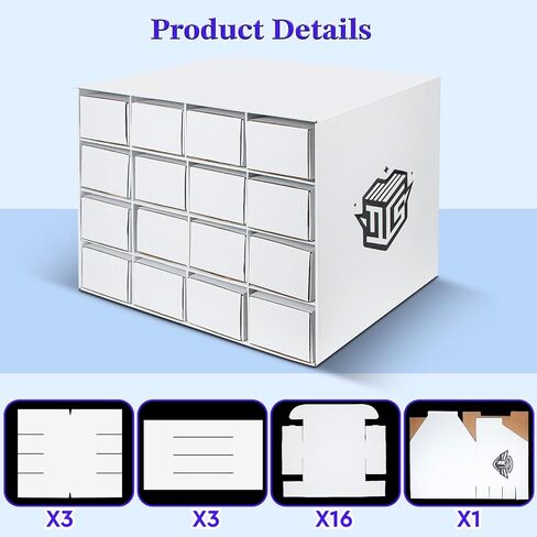 Trading Card Storage Box with 16 Boxes, Card Organizer Case holds 3000+ Top Loaders, Card Holders Collector Boxes for Sports Cards in Saudi Arabia