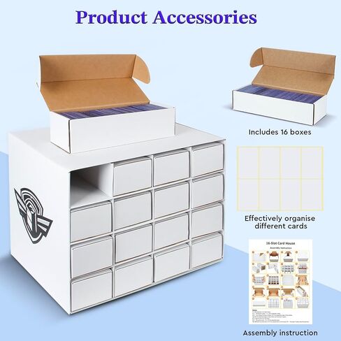 Trading Card Storage Box with 16 Boxes, Card Organizer Case holds 3000+ Top Loaders, Card Holders Collector Boxes for Sports Cards in Saudi Arabia