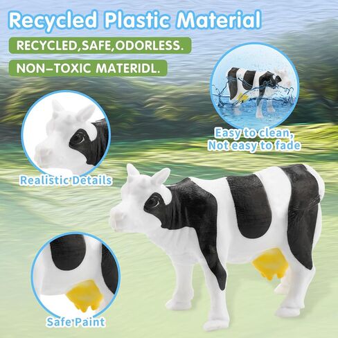 Eaciilee Sandbox Toys - Combine Harvester Truck with Trailer - Farm Sandbox Vehicle with Farm Animal Cows, Lambs - Gifts for Boys, Girls, Kids in Saudi Arabia