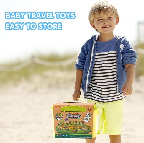 Eaciilee Sandbox Toys - Combine Harvester Truck with Trailer - Farm Sandbox Vehicle with Farm Animal Cows, Lambs - Gifts for Boys, Girls, Kids in Saudi Arabia