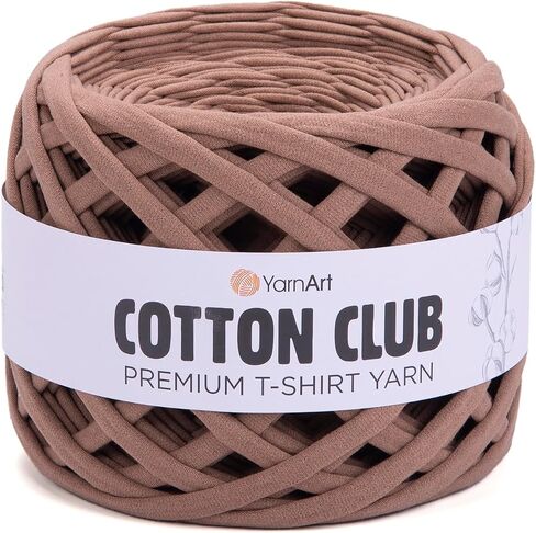 YARNART Cotton Elastic Fabric Spaghetti Premium T-Shirt Knitting Yarn for Bag Basket Cushion Crocheting Projects and Home Decor, Super Bulky (Pack of 1) (7358) in Saudi Arabia