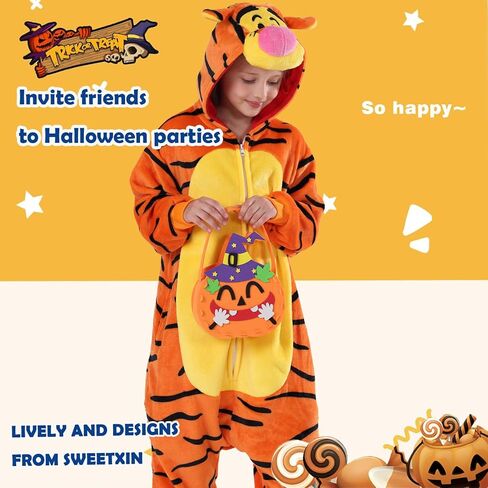 SWEETXIN Kids Unisex Onesie Pajamas Plush One Piece Halloween Costume Cosplay Sleepwear for Girls Boys in Kuwait