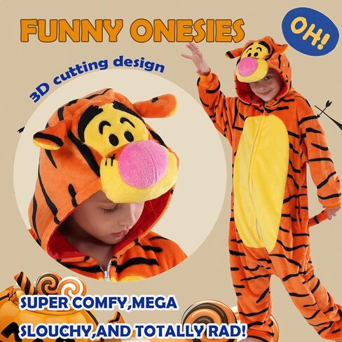 SWEETXIN Kids Unisex Onesie Pajamas Plush One Piece Halloween Costume Cosplay Sleepwear for Girls Boys in Kuwait