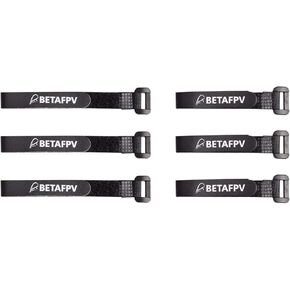 BETAFPV 6pcs Black Battery Strap Rubberized Lipo Straps with 6 Sets No-Slip Rubber Pads for 2-4S RC Battery Toothpick Frame Beta85X Frame