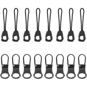 8pcs Zipper Pulls, Zipper Tab Replacement Detachable Zippers Head Tags Zipper Extender Cord Repair Handle Mend Fixer Fixing Accessories Zipper Slider Kit for Luggage Clothing Backpack Jackets Pants