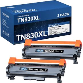 TN830XL Toner Replacement Compatible for Brother TN830XL TN-830 TN830 High Yield to use with HL-L2460DW DCP-L2640DW HL-L2480DW HL-L2400D HL-L2405W MFC-L2820DW Printer (Black, 2Pack)