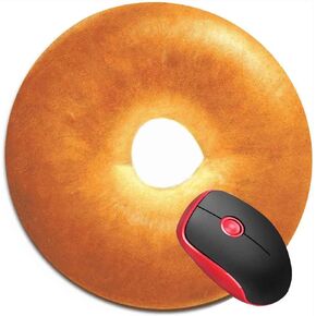 Mouse Pad Delicious Bagel, Round Mousepad, Non-Slip Rubber Base Mouse Mat for Laptop and Computer