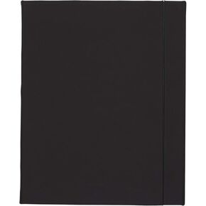 Top Flight Leather-Look Journal with Magnetic Flap, 96 Sheets, Ivory Ruled Paper, Black (4511413)