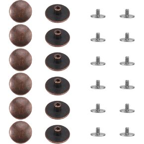 24pcs Clog Replacement Rivets, Metal Clog Button Replacement for Women Men(Reddish Brown)