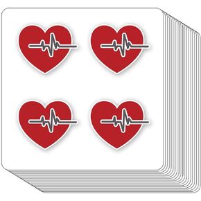 Heart Medicine Doctor Stickers 1in for Scrapbooking, Arts, Craft, Kids DIY, Calendars Journals 80-Pack