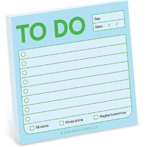 1-Count Knock Knock to Do Sticky Note Pad, 3 x 3-inches, 100 Sheets (Pastel Edition)