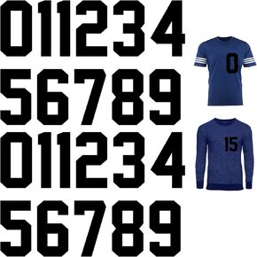 Zonon 22 Pieces Iron on Numbers T Shirt Heat Transfer 0 to 9 Jersey Numbers for Team Uniform Sports(5 Inch)