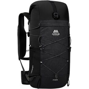 AONIJIE 30L Lightweight Hiking Backpack for Men, Adjustable & Multifunctional Backpacking Travel Gear Running Hydration Daypack for Climbing Camping Touring(A#Grey)