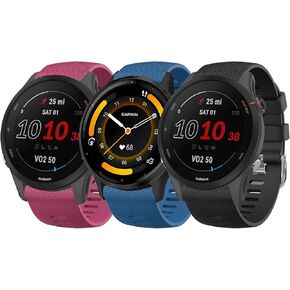 Silicone Watch Band for Garmin Forerunner 265/Forerunner 255/Vivoactive 4/Venu 3/Venu 2, 22mm Quick Release Silicone Replacement Band for Men Wowen (Black+Grey+Navy Blue)