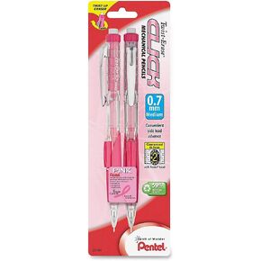 Pentel Breast Cancer Awareness Twist Erase CLICK Mechanical Pencil, (0.7mm) (PD277TBP2P-BC)