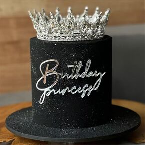 Acrylic Happy Birthday Princess Cake Topper Baby Shower Cake Topper Custom Cake Topper Birthday Girl Cupcake Topper for Princess Girls Birthday Party Cake Decorations Supplies