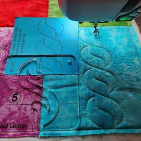 YICBOR Braid Border Template for Quilting Fits Inside FMQ Grip 5