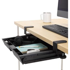 Kensington Clamp-On Storage Drawer, Under Desk Storage Drawer & Damage-Free Installation (K52175WW)