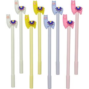 8 PCS Cute Alpaca Pens Llama Gel Pens Sheep Pens Novelty Animal Pens For School Party Birthday Christmas School Office.