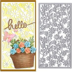 ABTOLS 12 PCS Metal Flower Lace Frame Cutting Dies, Flower Edge Border Die Cuts Embossing Stencils Lace Card Border Template Mould for Card Scrapbooking and DIY Craft Album Paper Card Decor