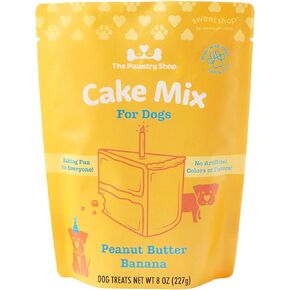 حلوة The Pawstry Shop 8 أونصة مزيج كعكة للكلاب ، والزبدة الفول السوداني الموز ، وعلاج الكلاب محلية الصنع ، ومزيج خبز الكلاب ، لأعياد الميلاد والاحتفالات الكلاب