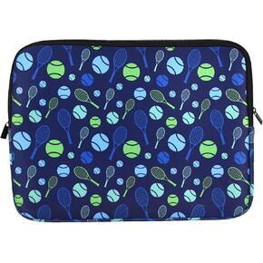 Tennis Themed Pattern Laptop Sleeve Case for 13-15 Inch Laptop Case Bag Shockproof Protective Cover Briefcase Carrying Computer Bag Compatible with Tablet Notebook Tennis Balls Tennis Gift