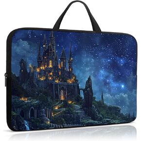 Laptop Sleeve Case 13-14 Inch, Shockproof Protective Cover, Durable Water-Resistant Bag Compatible for MacBook, HP, Lenovo, Dell, ASUS, Green Dragon Design