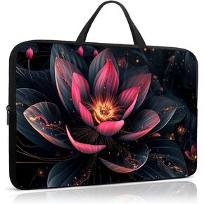Laptop Sleeve Case 13-14 Inch, Shockproof Protective Cover, Durable Water-Resistant Bag Compatible for MacBook, HP, Lenovo, Dell, ASUS, Green Dragon Design