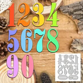 DDeehs Christmas Numbers Letter Metal Die Cuts, Spring Sunflower Frame Leaf Cutting Dies, Scrapbooking Album Decorative Embossing Paper Dies for Card Making