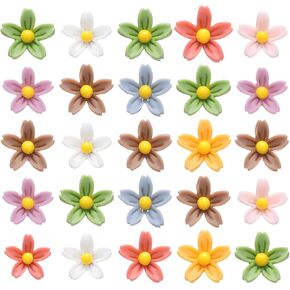 Mini Resin Flower, 0.31" Diameter, Miniature Tiny Flowers Dollhouse Mixing Colours - (Applications: for Fairy Garden Dollhouse Party Favors Micro Landscaping Nail Art) 150-Pieces