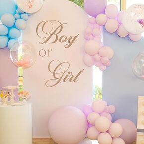 Boy or Girl Sign Gender Reveal Baby Shower Party Decals Baby Shower Party Decal Sign Gold l Welcome Sign Stickers for Arch Backdrop Balloon Arch Decals (Boy or Girl Decal)