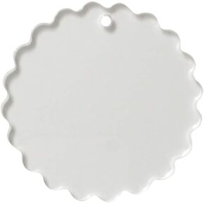 15PCS Clear Blank Acrylic Scallop Acrylic Circle Ornaments Accessories Laser Cut Blank Acrylic Keychain Accessory (Clear, 2.5")