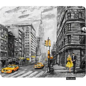 لوحة Mouse Mouse Love من New York من لوحة الماوس غير المنزلق لأجهزة الكمبيوتر ، الكمبيوتر المحمول ، المكتب ، المستطيل المنزلي المخصص Mousepad 9.5 بوصة × 7.9 بوصة