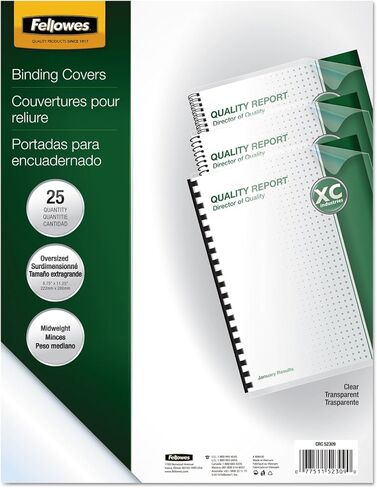 أغطية ربط PVC الشفافة الشفافة ، كبيرة الحجم ، 25 لكل حزمة (52309) in Kuwait