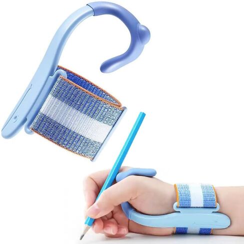 1 Pc Pencil Grip Corrector, Hook Wrist Corrector for Correcting Pen Holding Posture Handwriting Writing Posture Correction Trainer, Blue in Kuwait