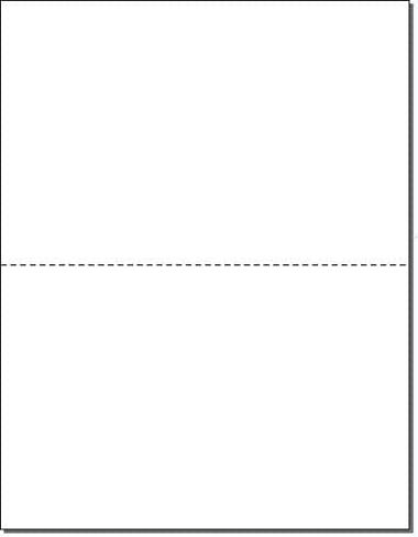 50-Sheet Pack Of 110lb White Cardstock Thick Perforated Paper, 8.5x11 With 2 Per Page - 5.5x8.5 - Blank Heavy Weight Cover Card Stock - 50 Sheets With 100 Cards (2up - 5.5x8.5) in Kuwait