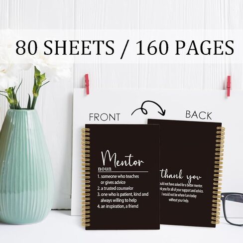 Mentor Gift Spiral Noteboor ، هدية لمجلة Mentor ، هدايا التقدير ، شكرًا لك هدايا التقاعد لمرشد Men Men Women 5.5 "× 8.3" 164 صفحة. in Kuwait
