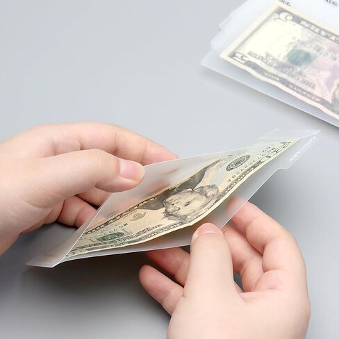 NatSumeBasics Cash Envelope Wallet Rainbow Stuffing Wallet 6 Money Divider Pockets with Tab Stickers for Bill Receipt Cash Money Organizer Holder System (Rainbow) in Kuwait