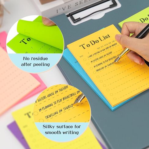 وسادات مبطمة مبطنة لزجة ، وسادة الملاحظات اللزجة 4 × 9 بوصة ، 50 ورقة/وسادة ، وملاحظات لزجة مع خطوط ، وملاحظات لاصقة كبيرة للمكتب ، والمدرسة ، ولون الباستيلان in Kuwait