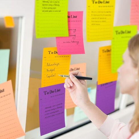 وسادات مبطمة مبطنة لزجة ، وسادة الملاحظات اللزجة 4 × 9 بوصة ، 50 ورقة/وسادة ، وملاحظات لزجة مع خطوط ، وملاحظات لاصقة كبيرة للمكتب ، والمدرسة ، ولون الباستيلان in Kuwait