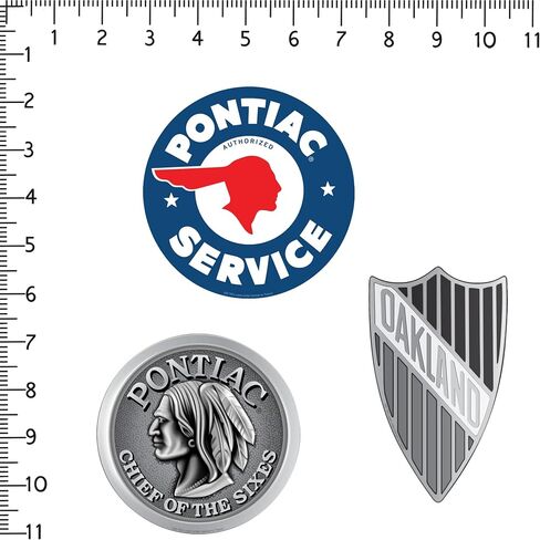 Pontiac Emblem Vinyl Large Deluxe Stickers Variety Pack - Laptop, Water Bottle, Scrapbooking, Tablet, Skateboard, Indoor/Outdoor - Set of 11 in Saudi Arabia