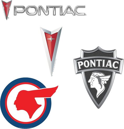 Pontiac Emblem Vinyl Large Deluxe Stickers Variety Pack - Laptop, Water Bottle, Scrapbooking, Tablet, Skateboard, Indoor/Outdoor - Set of 11 in Saudi Arabia