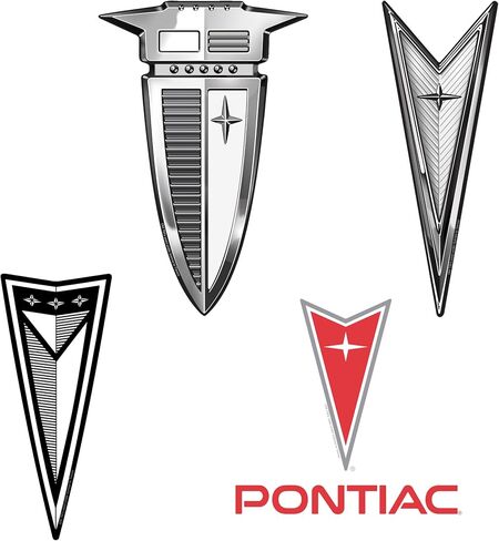 Pontiac Emblem Vinyl Large Deluxe Stickers Variety Pack - Laptop, Water Bottle, Scrapbooking, Tablet, Skateboard, Indoor/Outdoor - Set of 11 in Saudi Arabia