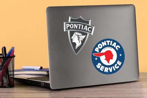 Pontiac Emblem Vinyl Large Deluxe Stickers Variety Pack - Laptop, Water Bottle, Scrapbooking, Tablet, Skateboard, Indoor/Outdoor - Set of 11 in Saudi Arabia