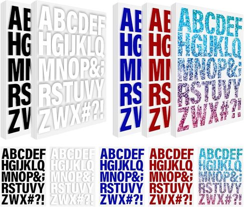 30 Sheets 930 Pieces Iron on Letters for Clothes 1.6 Inch Heat Transfer Letters with A-Z Iron on Vinyl Letters in 5 Colors PU Alphabet Adhesive Stickers for DIY Printing Craft Fabric T-Shirt Jersey in Kuwait