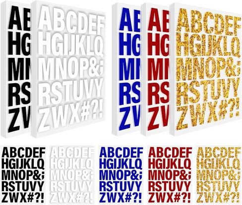 30 Sheets 930 Pieces Iron on Letters for Clothes 1.6 Inch Heat Transfer Letters with A-Z Iron on Vinyl Letters in 5 Colors PU Alphabet Adhesive Stickers for DIY Printing Craft Fabric T-Shirt Jersey in Kuwait