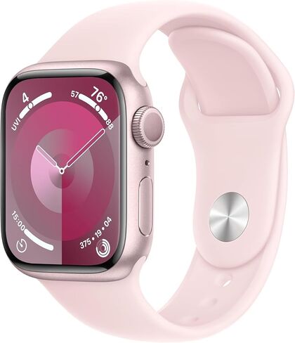 Apple Watch Series 9 [GPS 41mm] Starlight Aluminum Case with Starlight Sport Band M/L (Renewed Premium) in Saudi Arabia